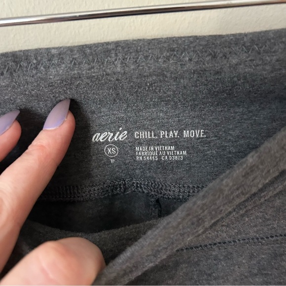 Aerie Gray High-Waisted Casual Athletic Lounge Leggings Tight Women’s Size XS - Picture 2 of 5
